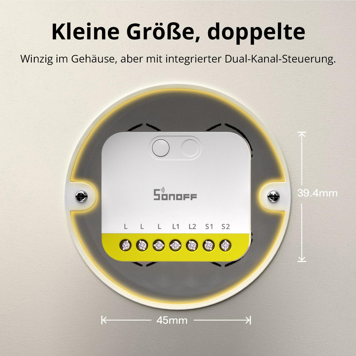 SONOFF Mini Duo-L Zigbee Switch no-neutral installation supports single-wire setups.