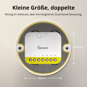 SONOFF Mini Duo-L Zigbee Switch no-neutral installation supports single-wire setups.
