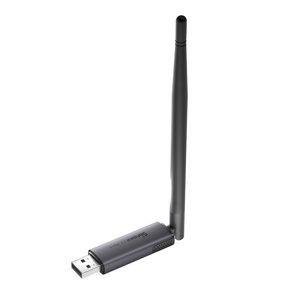 SONOFF Z-Wave 800 Dongle Plus front view; compact design for quick Home Assistant setup