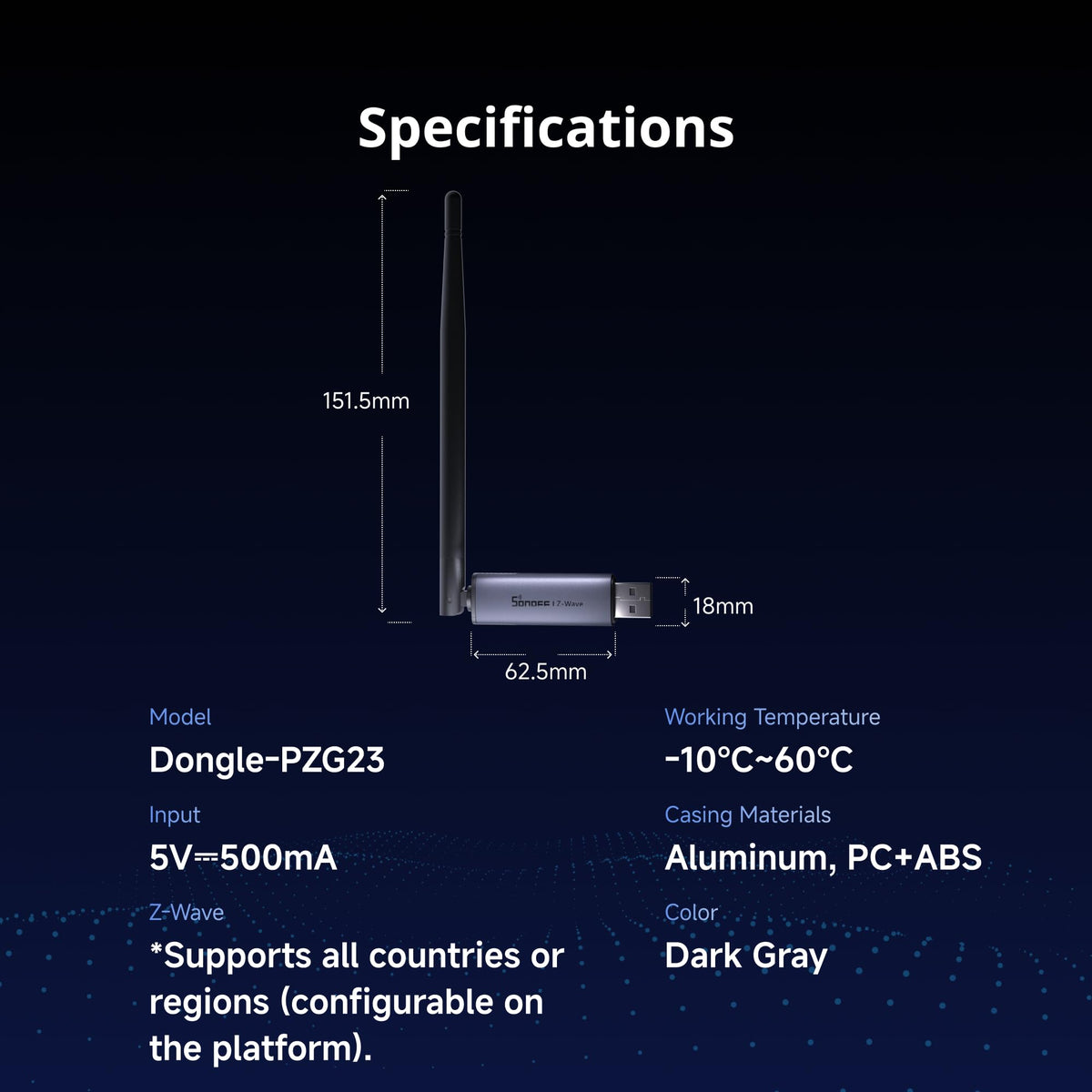 SONOFF Z-Wave 800 Dongle Plus compatible with Home Assistant and openHAB