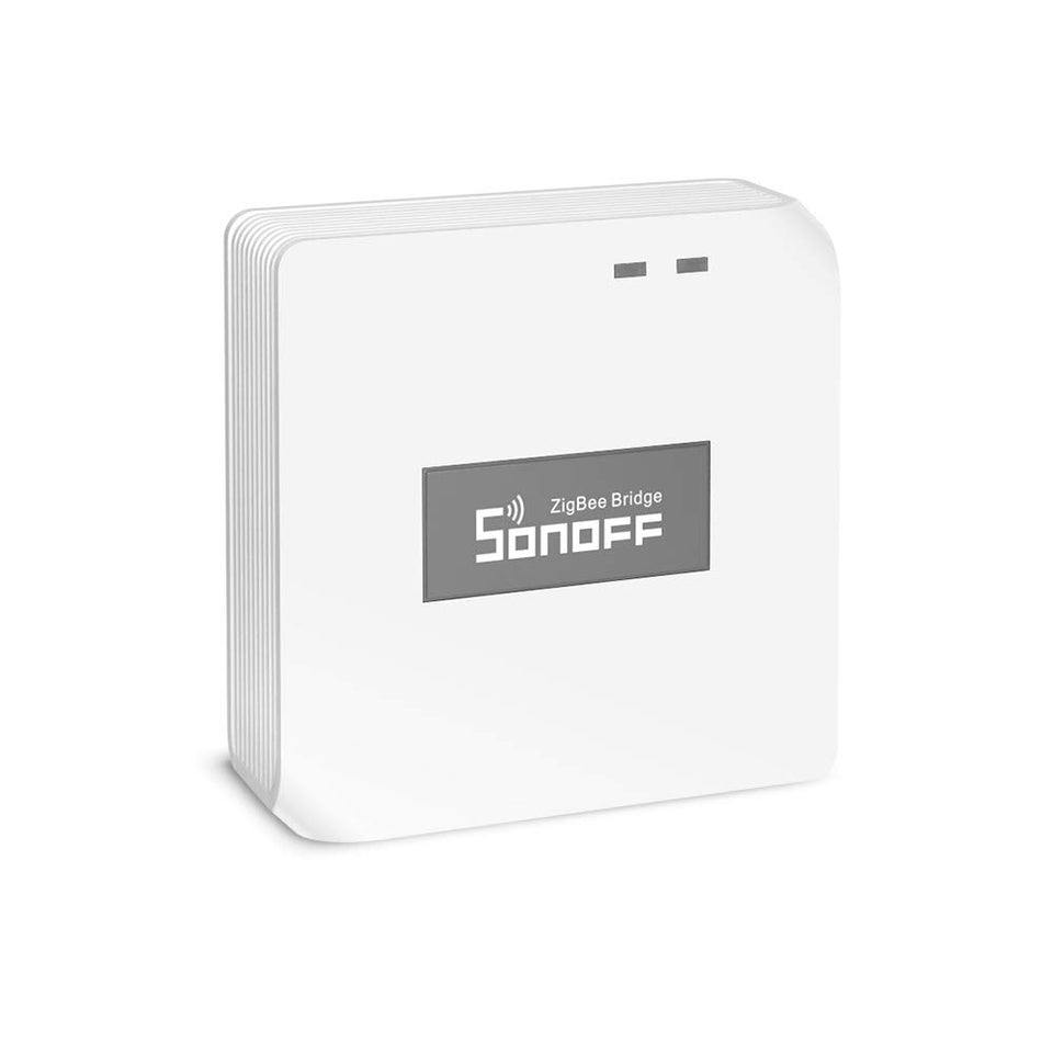 SONOFF Zigbee Bridge Pro Hub front view for centralized control of Zigbee devices.