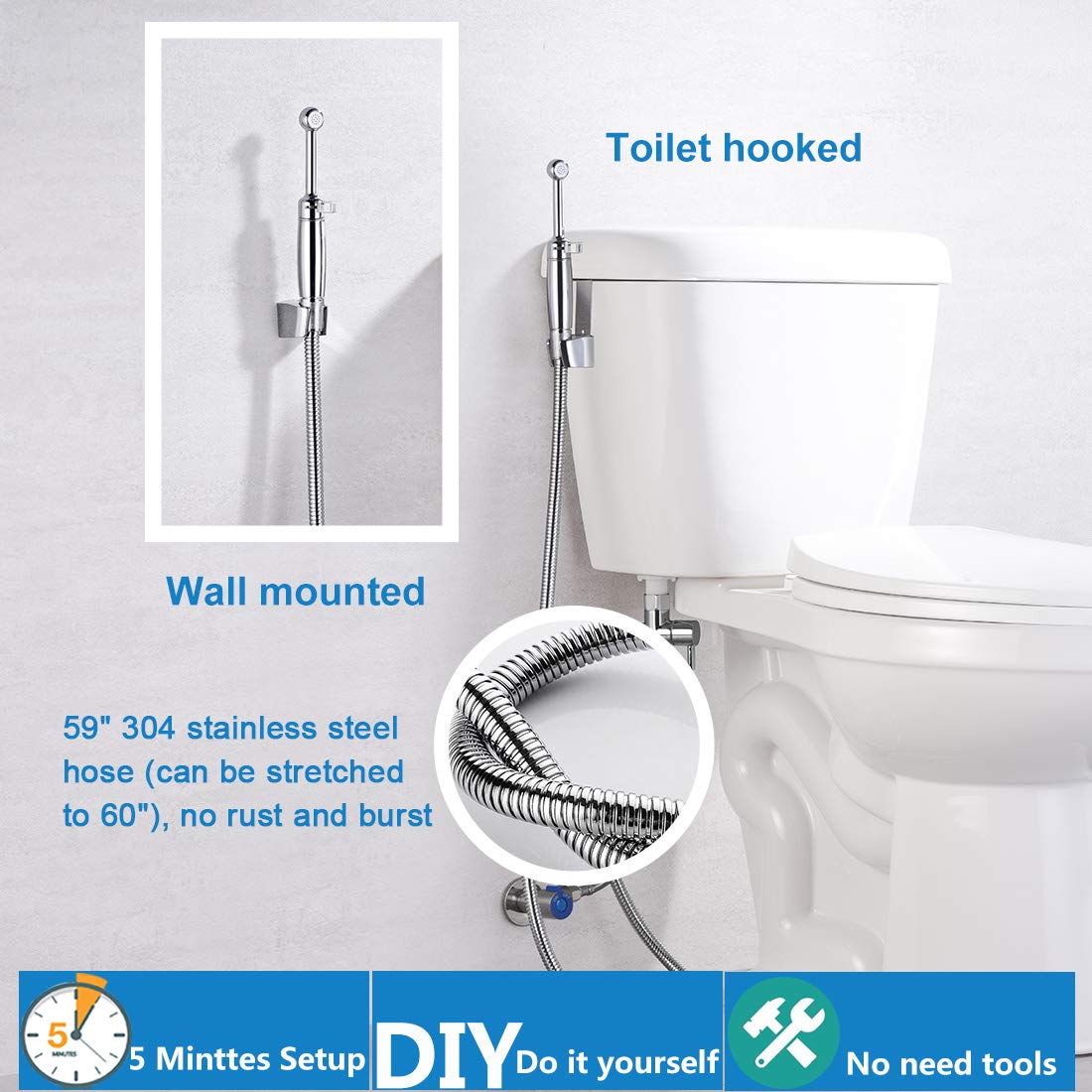 SonTiy bidet holder wall mount keeps sprayer accessible