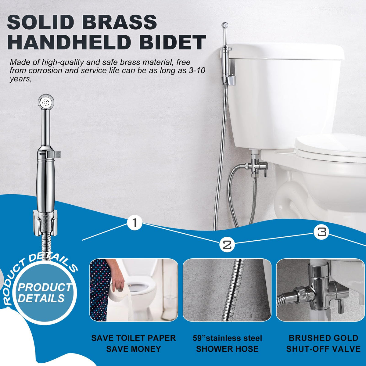SonTiy brass hose connection for durable link to water supply