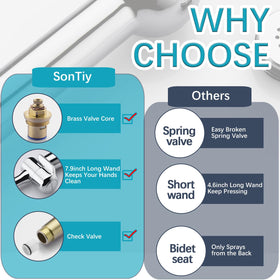 SonTiy ergonomic wand enables comfortable front-and-back cleaning