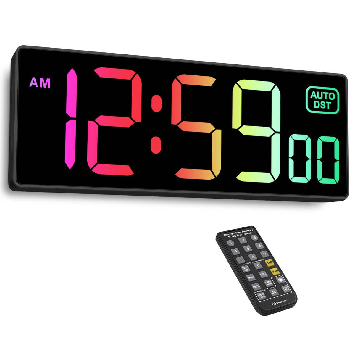 Soobest digital wall clock with a 10.2-inch display for easy viewing from across the room