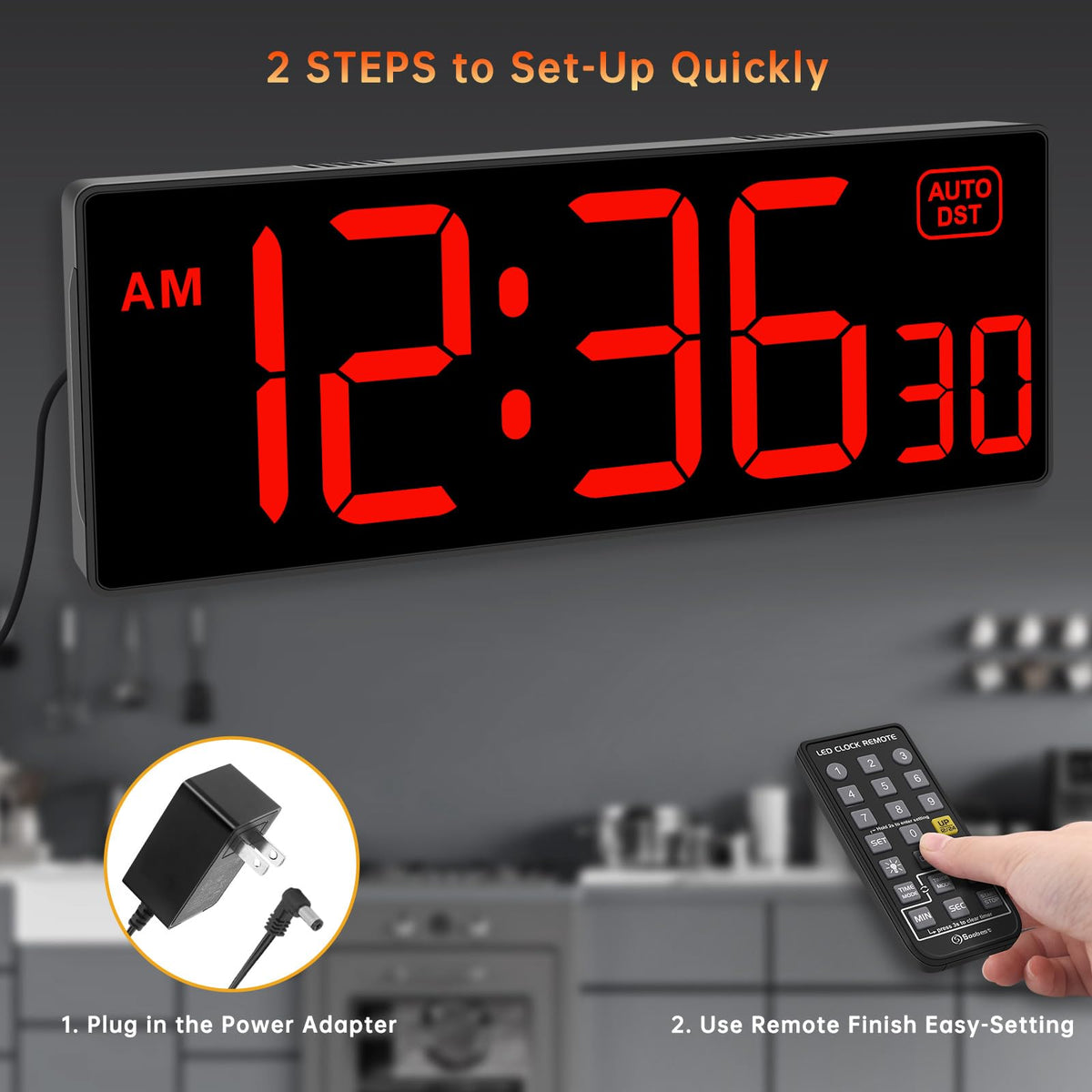 Soobest clock 5 level dimmer to fit room lighting and mood