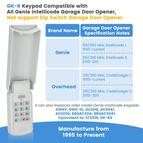 Soobool Genie keypad remote side view highlights compact design for easy storage.