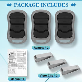 Soobool Genie remote pack including manuals and clips, compact storage.