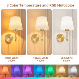 SoodMi fabric lampshade and gold-tone stand in a modern frame