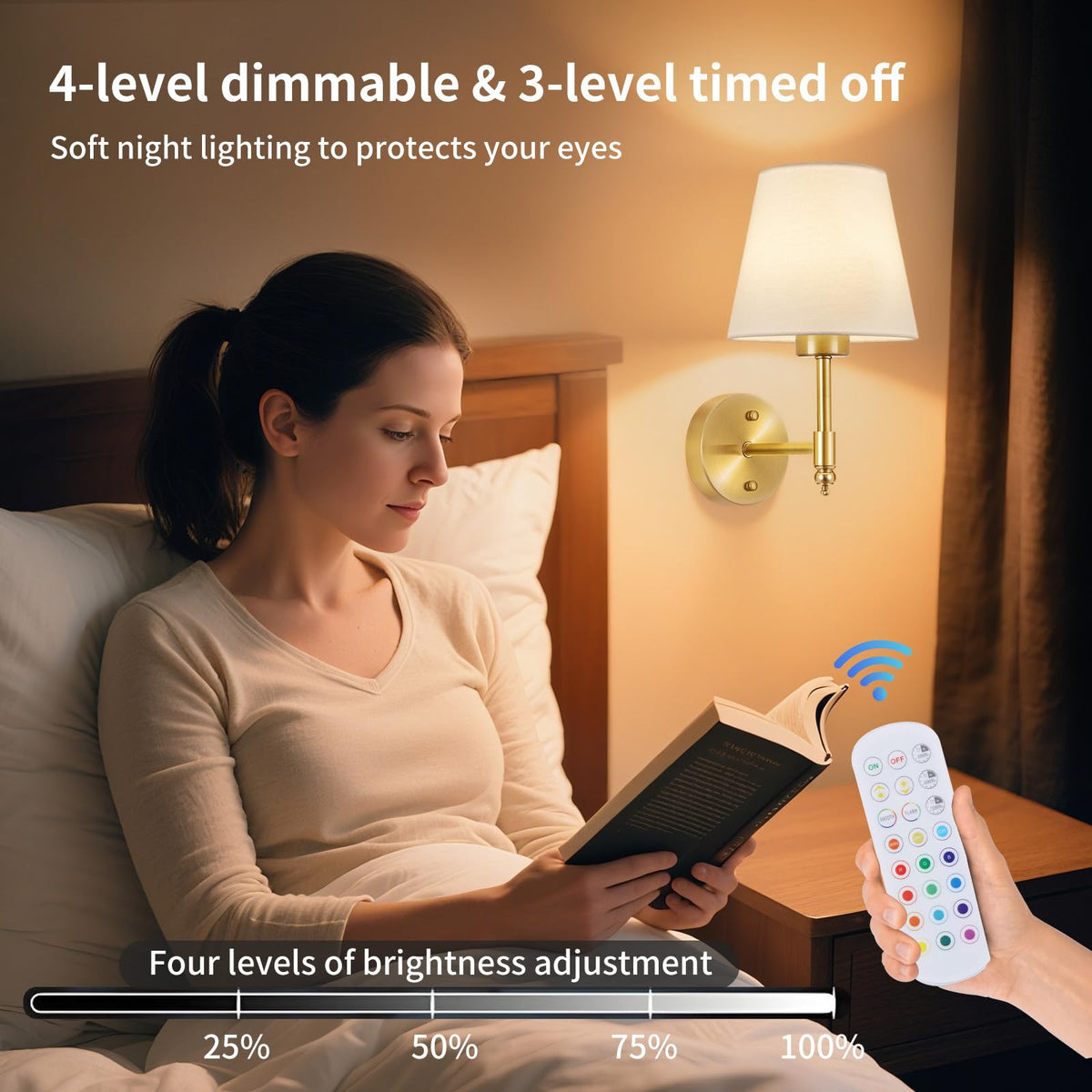 SoodMi wall sconce with RGB color modes for mood lighting