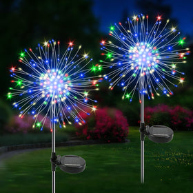 Soomit solar garden lights illuminate outdoor spaces with vibrant 120 LED firework effect
