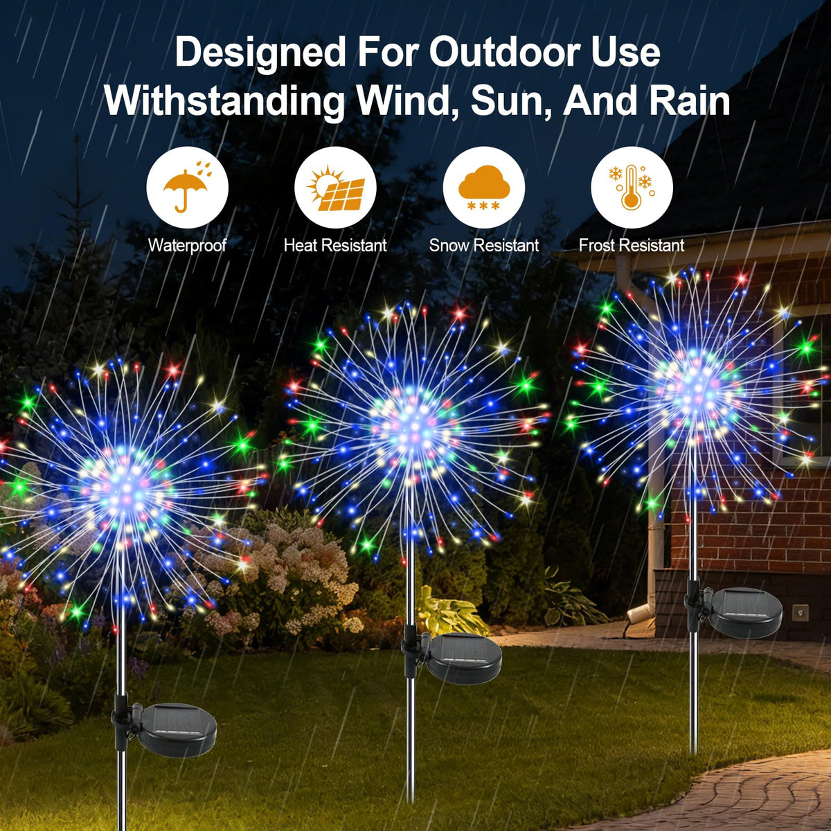 Soomit waterproof design endures rain and snow while brightening your patio