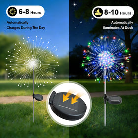 Soomit lights show twinkling starburst patterns for a festive yard ambiance