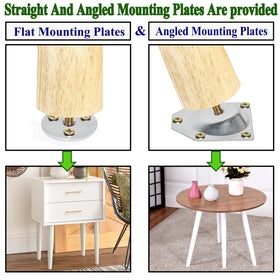 Sopicoz coffee table legs 16inch natural wood add height and stability
