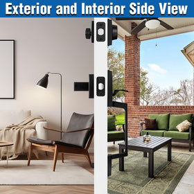 Sopoby adjustable latch and backset fit standard door dimensions for flexible installation.