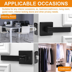 Sopoby adjustable latch lever suitable for versatile door thickness and latch sizing.