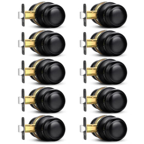 Sopoby Black Door Knob assembly shows smooth edges and sturdy build for fast setup.