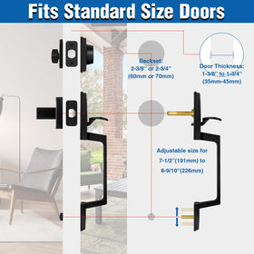 Sopoby exterior door lock set combines durability with a modern matte finish.