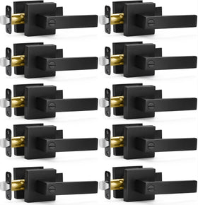 Sopoby matte black door handle lever close-up with modern finish and smooth grip