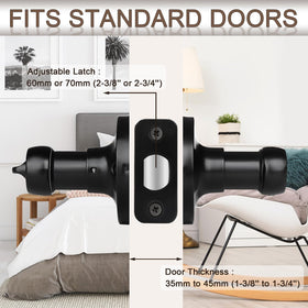Sopoby matte black door handle privacy outside access for emergencies