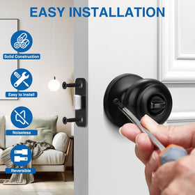 Sopoby privacy door knob kit – components laid out for easy installation in minutes