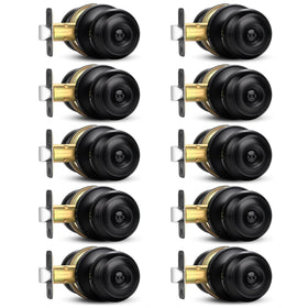 Sopoby privacy door knob with round keyless design for bedroom and bathroom privacy
