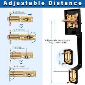 Sopoby reversible door handle suitable for both right- and left-handed doors.
