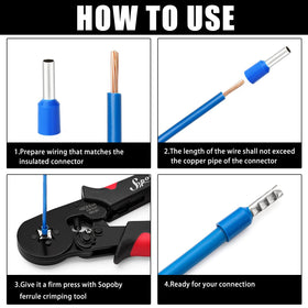 Sopoby self-adjusting ratchet crimping for consistent crimp quality every time.