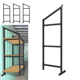 SORQINOTER 4-pack heavy-duty container shelves showing tall robust design for organized storage.