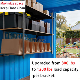 SORQINOTER adjustable 3-tier brackets enabling flexible container organization.