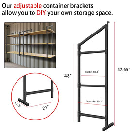 SORQINOTER container shelving aiding efficient storage and easy organization.