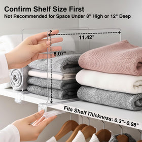 SortNStore durable clear acrylic design keeps shelves tidy with easy item visibility.