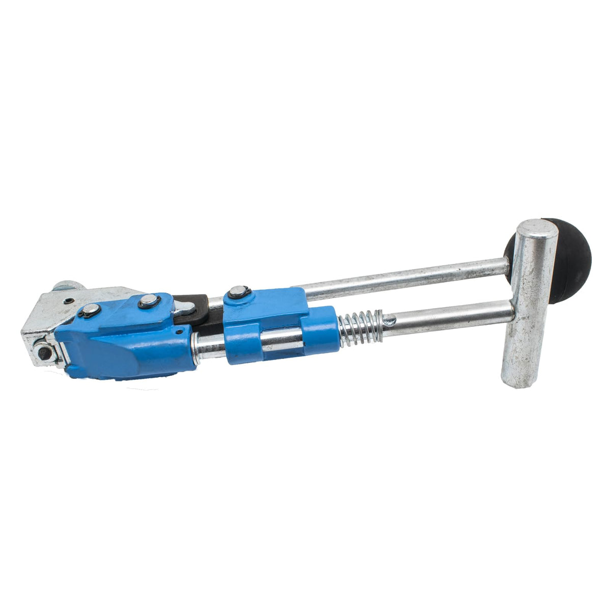 Soruda center punch clamp tool in use; enables secure band application on a jig system.