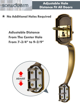 SORWDUERM adjustable latch for 2-3/8 or 2-3/4 inch doors.