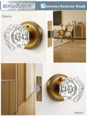 SORWDUERM door knob set includes complete installation accessories
