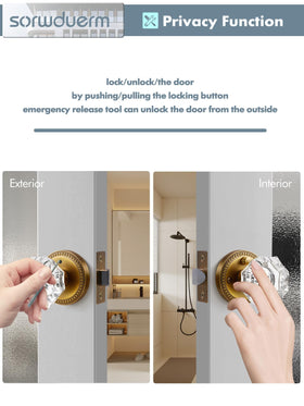 SORWDUERM antique brass knob hex key for emergency release