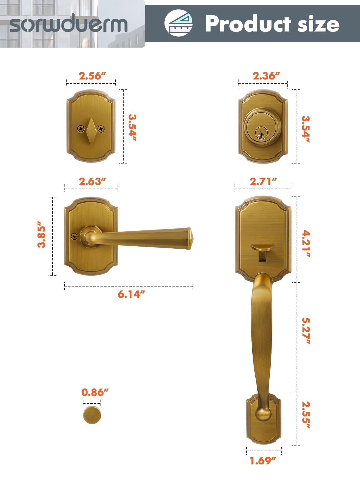 SORWDUERM includes complete installation accessories and instructions.