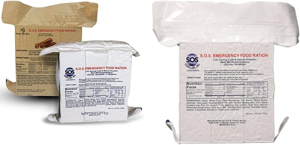 Closeup of SOS Rations bars showing fortified texture for sustained energy