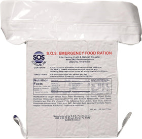 Ready-to-eat SOS Rations bars for emergency kit use