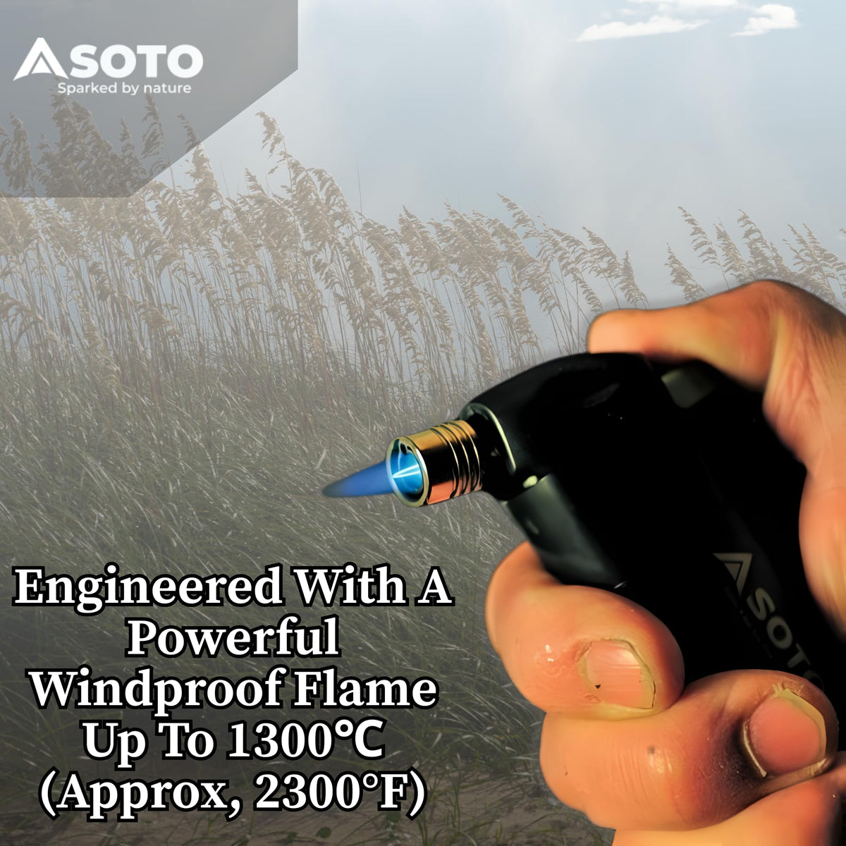 SOTO Pocket Torch safe grip ensures secure handling during use
