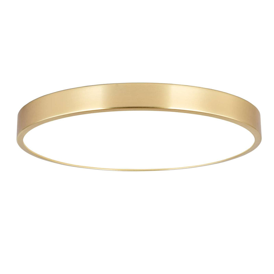 SOTTAE 12-inch brushed gold ceiling light front view enhances living rooms