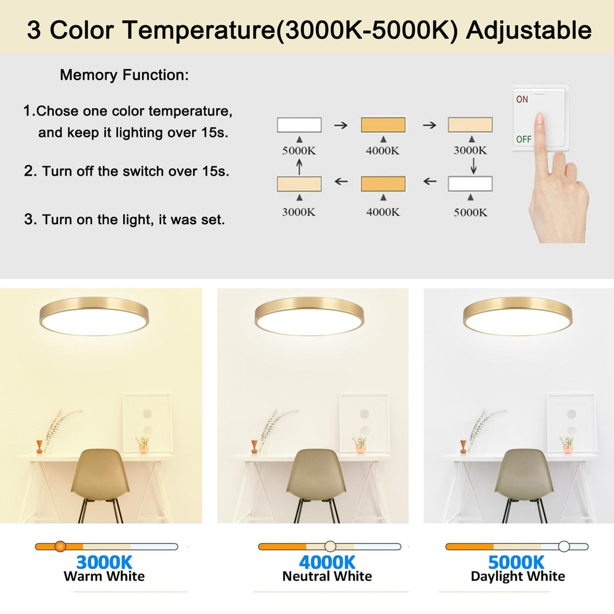 SOTTAE CT-adjustable ceiling light enables easy ambiance changes