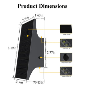 SOTTLOT IP65 weatherproof gate lights designed for rain and dust resistance.