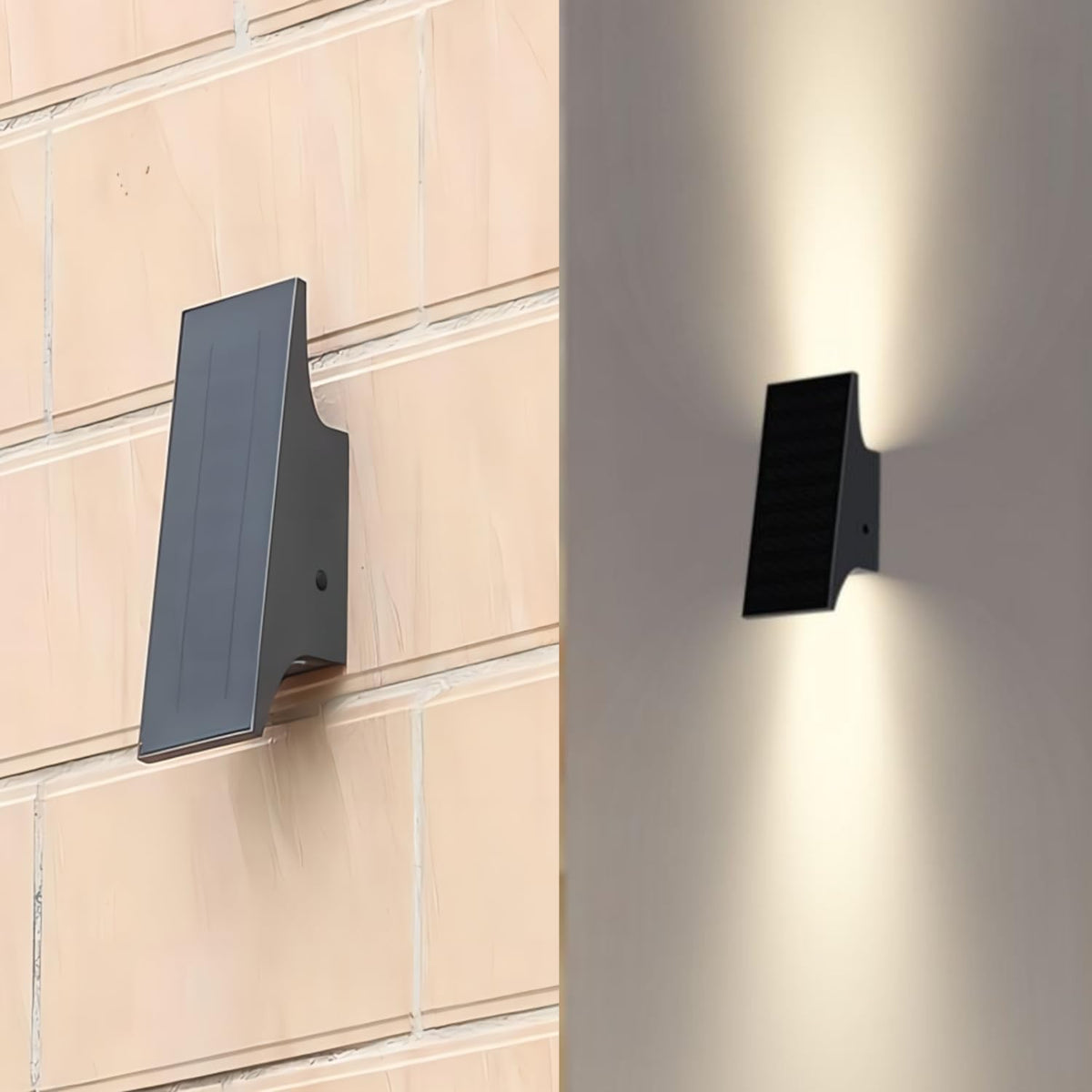 SOTTLOT solar outdoor light with up-down glow for enhanced exterior illumination