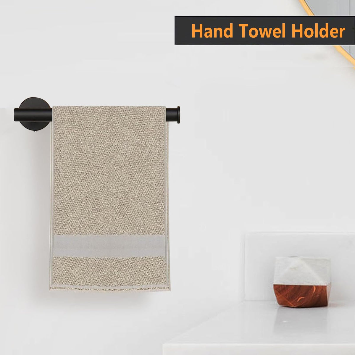 Sotuai towel ring with modern design for stylish organization.
