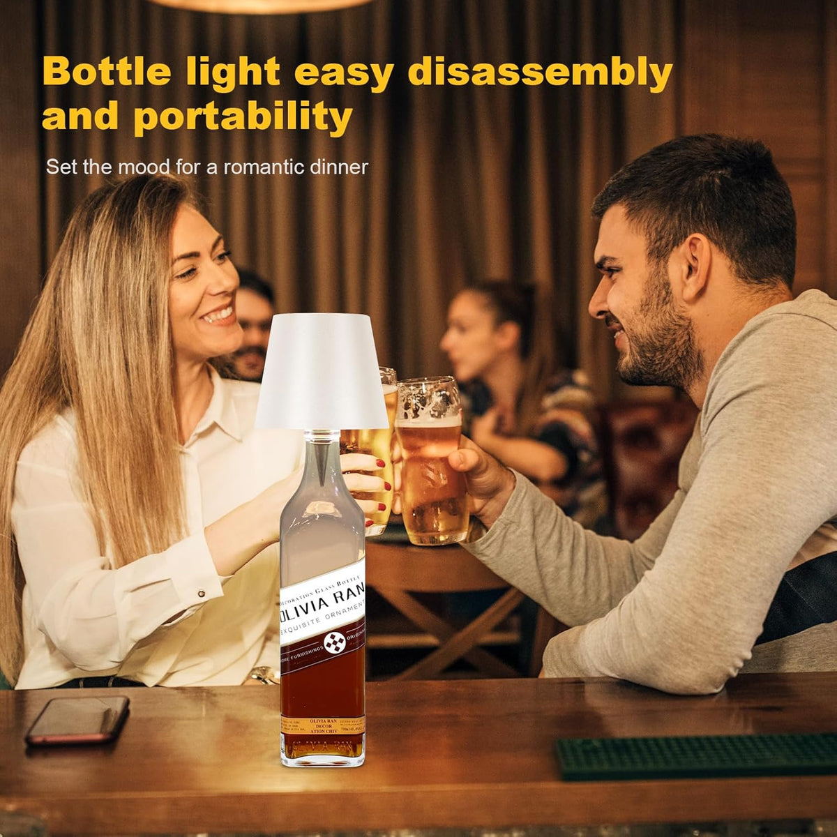 SOUDFK USB-C rechargeable lamp delivering energy-efficient lighting.