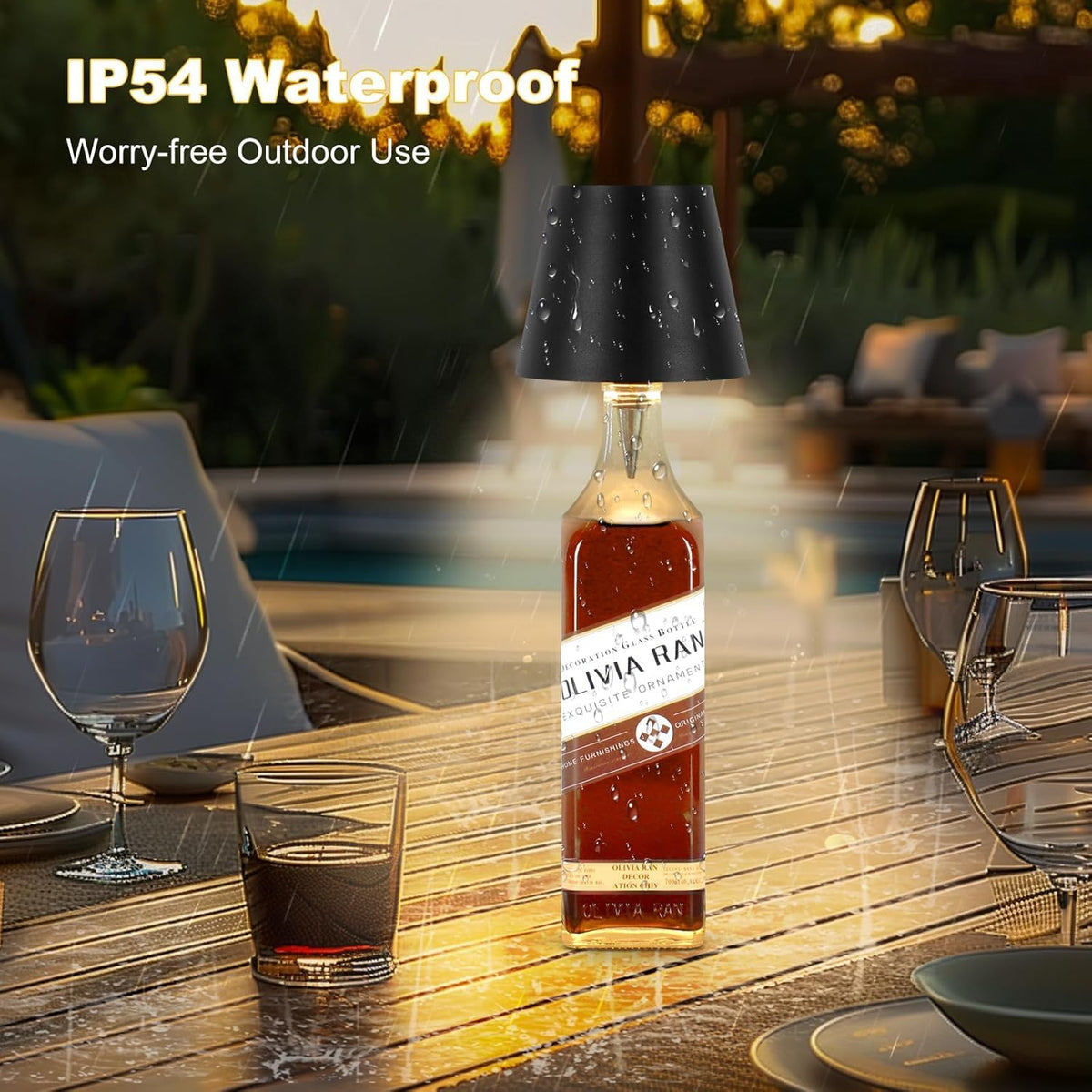 SOUDFK bottle lamp 2-pack provides versatile lighting for gatherings.