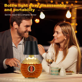 SOUDFK bottle lamp enhances ambience in bars and restaurants.