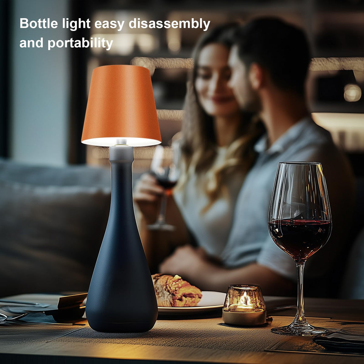 SOUDFK bronze lamp glows softly at night in bars and restaurants