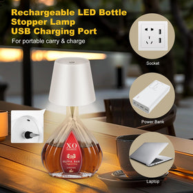 SOUDFK USB-C rechargeable bottle lamp charging via USB-C port